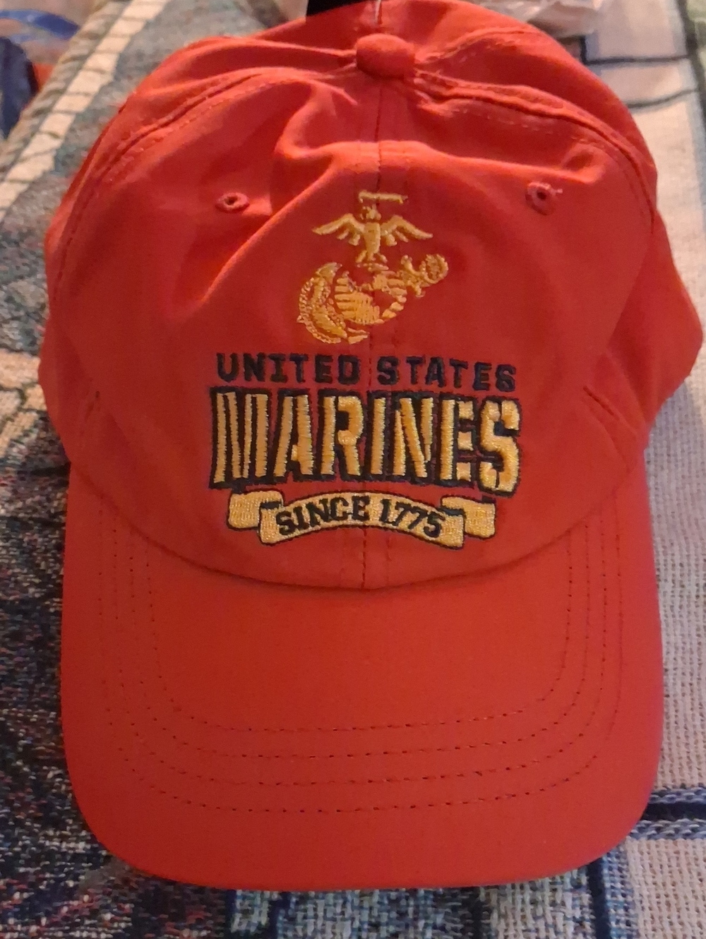 United States Marines Red Embroidered Baseball Cap
